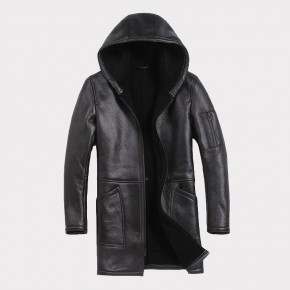 Defelli Erkek Siyah 205 Hakiki Deri Mont